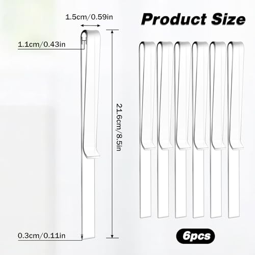 6 Pcs Music Stand Clips, Clear Acrylic Music Book Stand Page Holder Clip to Hold Book Open, Piano Book Holder Clips for Wind for Musician Composer Pianist Outdoor Gig Rehearsal Easy Reading