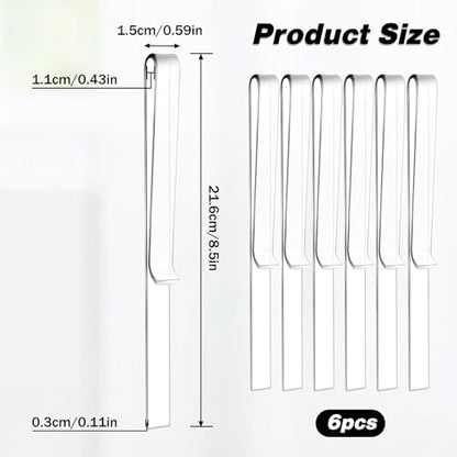 6 Pcs Music Stand Clips, Clear Acrylic Music Book Stand Page Holder Clip to Hold Book Open, Piano Book Holder Clips for Wind for Musician Composer Pianist Outdoor Gig Rehearsal Easy Reading