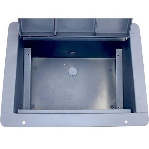 FBL12+AC Recessed Floor Box With 6 XLR Female, 2 XLR Male, 2 Ethernet, 2 TRS + Duplex AC (Standard: No Wires) - color: Standard: No Wires