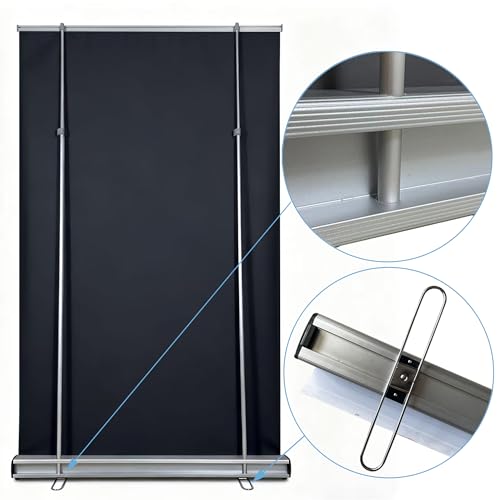 60" W x 72 ～ 90" H, heavy-duty Retractable Roll up Banner Stand，Height adjustable，with Padded Carrying Bag ，for Trade Shows, Conferences, Promotional Events (STAND ONLY) - size: 60"