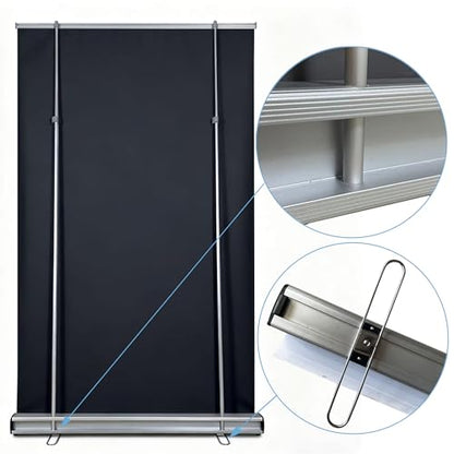 60" W x 72 ～ 90" H, heavy-duty Retractable Roll up Banner Stand，Height adjustable，with Padded Carrying Bag ，for Trade Shows, Conferences, Promotional Events (STAND ONLY) - size: 60"