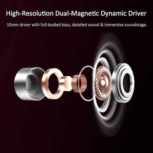 RitMoment RIT10 Pro Wired Earbuds - Balanced Sound & Rich Bass, Dual Magnetic Dynamic Driver, Ultra Comfort, in Ear Monitor IEM Earphones (3.5mm No Mic, Clear) - style: NO-MIC