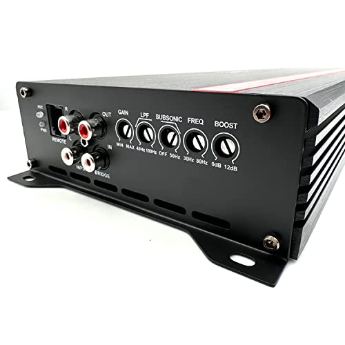 Warzone Series Car Amplifiers - True RMS Power Class D Amps, 1/2/4 Ohm Stable, Multi-Channel and Monoblock Options, Remote Sub Control (2200W / Monoblock) - size: 2200W / Monoblock