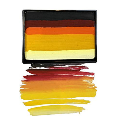Mehron Makeup Paradise AQ Prisma Blendset - HOT | Professional Face & Body Paint Makeup. Perfect for Easy Color Blending. Vegan, Cruelty-Free, & Made in USA. - color: Hot