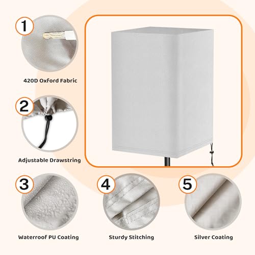 15 Inch Outdoor Speaker Cover - PA/DJ Lightweight Powered Speaker Cover, Upright Protective Cloth Cover - Sand Proof Dustproof Waterproof Protection - Gray - color: Grey, size: 15''