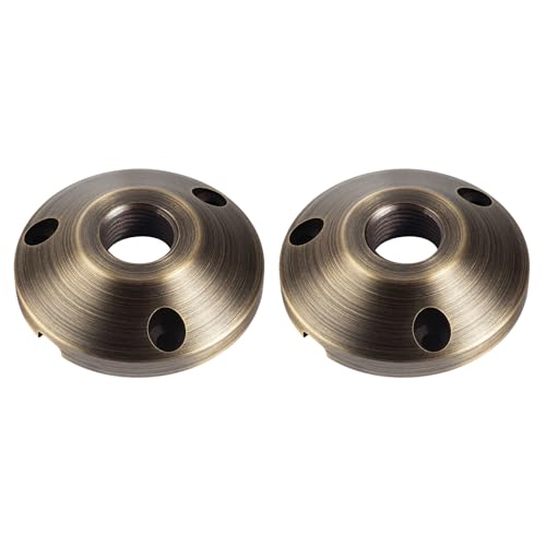 Sturdy Cast Brass Landscape Lighting Mounting Base, Outdoor Light Mounting Plate, Surface Mounting Plate, Low Voltage Landscape Lighting Accessories Antique Bronze 2pcs - size: 2 Pack