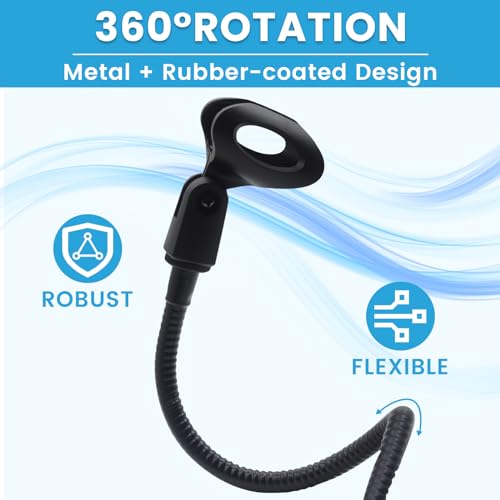 Microphone Stand, Mic Arm Mic Stand Desktop Mount With Clip Flexible Gooseneck for Podcast Gaming Streaming Radio Studio Meetings Lectures