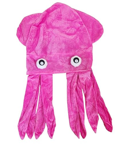 Kirei Sui Colorful Plush Squid Octopus Funny Halloween Party Crazy Hat Costume for Adults - color: Pink