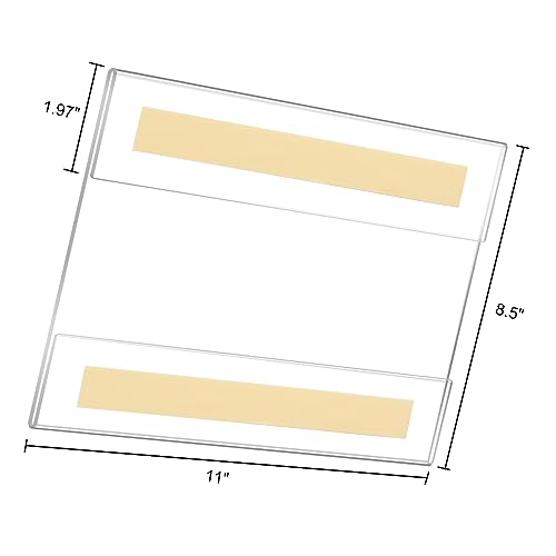 Acrylic Sign Holder 8.5 x 11 Inches Horizontal,Clear Plastic Wall Wall Frame Poster Paper Holder with Double Sided Tape for Office, Home, Store, Restaurant-No Drilling (6 Pack)