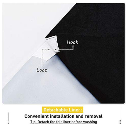 NICETOWN Sound Blocking White 100% Blackout Lined Curtains, 3 Thick Layers Completely Blackout Noise Control Window Treatment Insulated Drapes for Bedroom (1 Pair, 42 Width x 63 Length Each Panel) - color: Pure White, size: 42"W x 63"L (Pack of 2)
