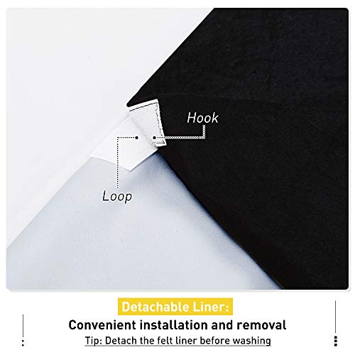 NICETOWN Sound Barrier 100% Blackout Divider Curtains 84", Noise, Heat and Cold Blocking Drapes with Felt Fabric Lining for Noise Reducing/Nursery/Daytime Sleep/Bedroom (White, 2 PCs, 52" Wide) - color: Pure White, size: 52"W x 84"L (Pack of 2)