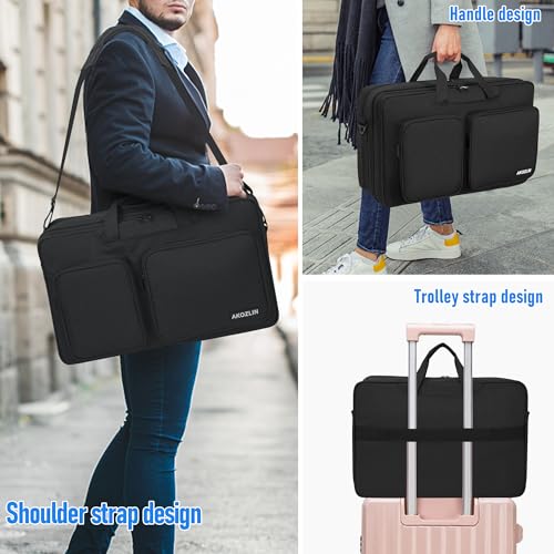 AKOZLIN Multi-layer Controller Gig Bag Padded Mixer Carry Case Fit For Pioneer DDJ FLX4 DJ Lite SB 2 3 SB2 SB3 DJ 400 RB Controller Travel Bag - size: 21.3"X13"X 5.5" for DDJ FLX4/SB