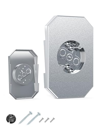 Siding Light Mounting Block, 8141DBL Vinyl Siding Mounting Block with Built-in Electrical Box, Outdoor Mounting Plate kit for 1/2 inch Double, Silvery, 1 Pack - color: 1 Pack silvery