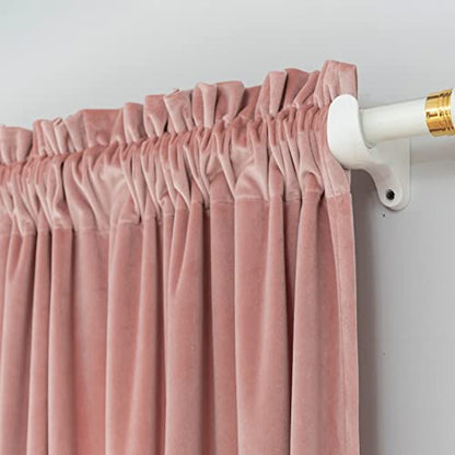 PLEASANT BOULEVARD Chintz Rose Velvet Curtains 63 inch Long Heavyweight Blackout Curtains Rod Pocket Thermal Insulated Darkening Window Drapes for Bedroom Living Room, W52 x L63, 2 Panels - color: Chintz Rose, size: 52"W x 63"L (Pack of 2)