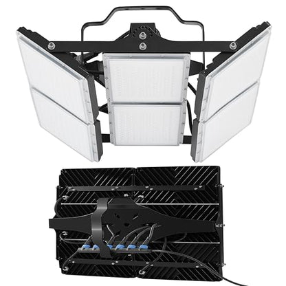 600W Flood Light Outdoor, 80000lm 6000K Daylight IP66 Waterproof,UL Approved Plug , Commercial Parking Lot Light,6 Adjustable Heads for Yard,Stadium Floodlight Bright Security Lights for Outdoor Area - size: 100W-6Pack-SP
