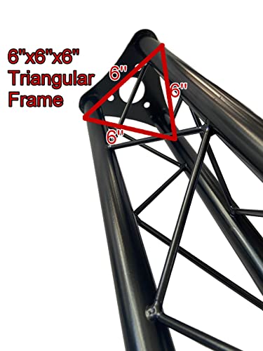 GRIFFIN Triangle Lighting Truss Stand System 15FT (Hand-CrankUP Plus) – DJ Booth Trussing Kit for Light Cans & Speakers – Pro Audio Stage Platform Hardware Package – Music Equipment Mount Gear Holder