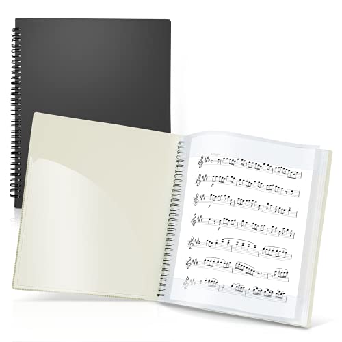 CRANBURY Sheet Music Folder 8.5x11, Dual-Use Music Binder, Black - color: Black, size: 8.5x11"