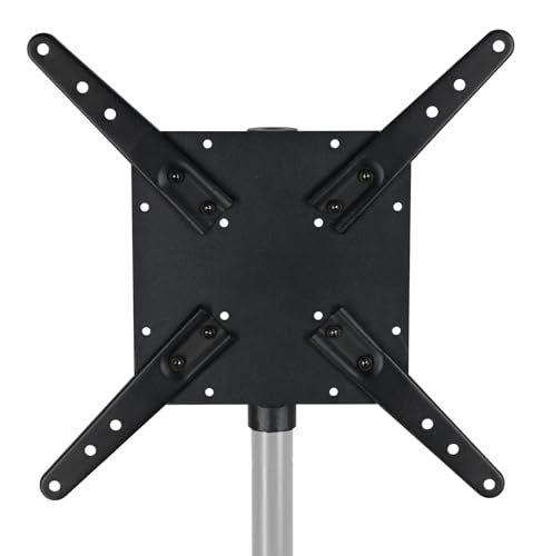 Rockville Acc-TV Speaker Pole Mount for TV Monitors, Up to 66 lbs, VESA | Universal VESA 75x75 to 400x400, 35mm Pole, Steel Construction, 3.1 lbs Portable, M6/M8 Hardware Included