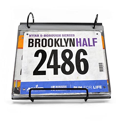 Gone For a Run BibFOLIO Race Bib Album - Mountain Sketch - 9.5x8 | Wood Cover, Twist Cable Rings, Race Bib Holder, Holds Up to 100 Bibs, Includes 12 Vinyl Sleeves, Marathon Runner Gift - color: Mountain Sketch