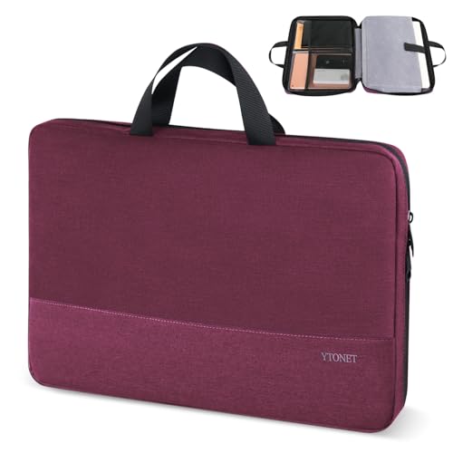 Ytonet Laptop Case 16 inch, 15-15.6 Inch Laptop Sleeve Cover with Handle - color: Purple Red, size: 16 inch