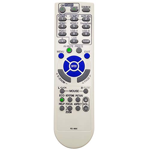 RD-469E Projector Remote Control Replacement | [INTECHING Make] For use with NEC NP-M282X M283X M302 M303WS M322 M323 M332XS M333XS M352WS M353WS M362 M363 M402 M403 ME301 - style: 7N901053
