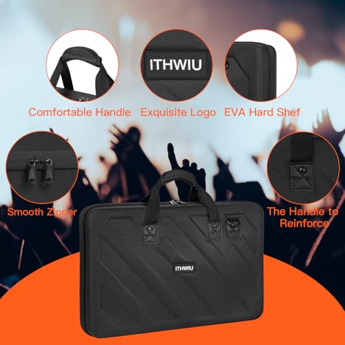 Lightweight Molded Hard Storage Case Fits for Pioneer RX, SX, SX2, SX3, Denon MC7000, FLX6 (L-27.2x 15.7 x 4 Inch) - size: DDJ-FLX6/SX2/SX3
