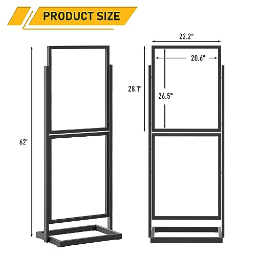 Sign Holder Floor Stand, Heavy Duty Pedestal Poster Banner Stand for Display, Metal Floor Standing Display - Double Sided Poster Stand 22" x 28" for Business, Office, Trade Show, Mall Advertising
