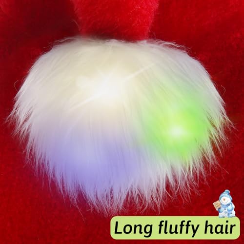 Christmas Hat for Adults/Kids/Baby, Santa Hats Unisex, Red Velvet Thicken Holiday Xmas Hat for Festive New Year Party - color: Red - Led Light