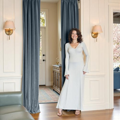 Lazzzy Blue Blackout Velvet Curtains 84 Inch Length Pinch Pleated Thermal Insulated Room Darkening Luxury Modern Back Tab Window Drapes for Bedroom Living Room 2 Panels, 52 x 84 Inch, Aegean Blue - color: Aegean Blue, size: 52"W x 84"L (Pack of 2)