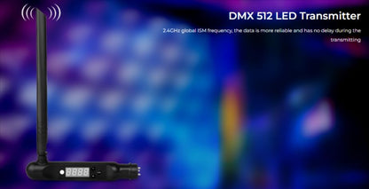 MiBOXER FUTD01 DMX512 Wireless LED Transmitter, 80 Channels, Black
