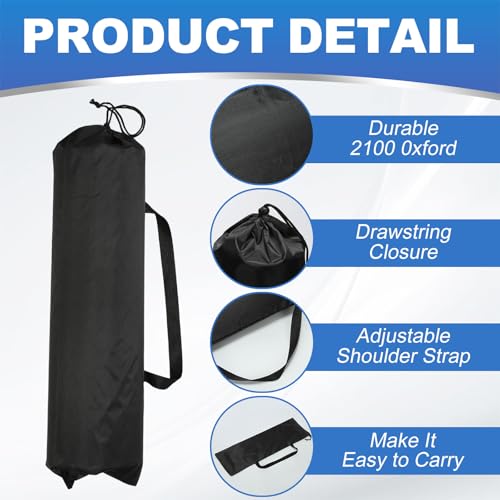 PATIKIL 39 x 8 Inch Tripod Carrying Case, 2 Pack Camera Tripod Carrying Bags Oxford Cloth Padded Bag for Camera Gear Mic Light Stand Sheet Music Photography Accessories, Black - size: 39 x 8 Inch