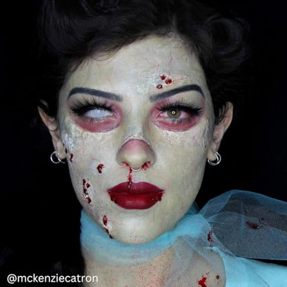Mehron Makeup Color Cup Greasepaint - ZOMBIE, Face & Body Paint | High-Pigment, Long-Wear Cream Face Paint Makeup for Theater, Halloween, Cosplay, & More. Cruelty Free & Made in the USA. - color: Zombie Flesh