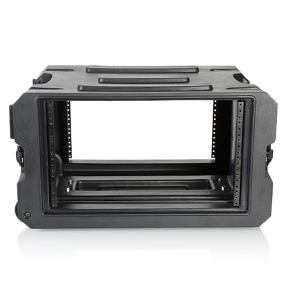 Gator Cases Pro Series 6U Rolling Rack Case with 19" Depth, Tow Handle & Recessed Wheels, Roto Molded Made in USA (G-PROR-6U-19) - size: 6U Rack Space, style: Rolling Rack - 19" Deep