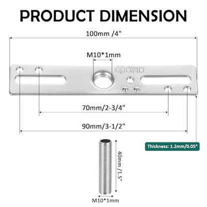 4 Inch Ceiling Light Fixture Mounting Bracket Kit, 4 PCS Light Crossbar Mounting Bracket Universal Lamp Fixture Hardware Set Lighting Crossbar Kit Ceiling Lights Plate for Chandelier Wall Lights