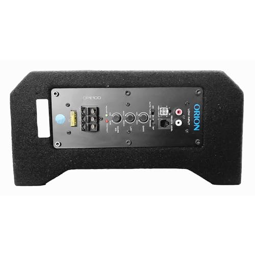 ORION CPE100 Cobalt 10" Active Down-Firing Subwoofer Enclosure, 1200W Max | 1200W Max, Built-In Amplifier, Down-Firing, Shallow Mount, Slim Sealed, Air-Tight - style: 10 Inch - 1200 Watts Active