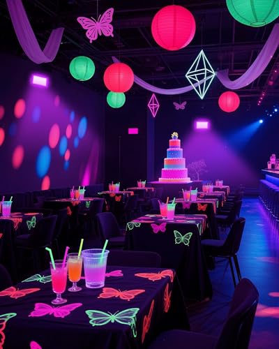 2 Pack 100W LED Black Light for Halloween, Waterproof Blacklight Glow Party | Neon Party, Birthday, IP66, Outdoor, Body Paint, Fluorescent Poster Tapestry, Bedroom, Classroom, 6ft Cord & Plug & Switch - style: 100W-2Pack