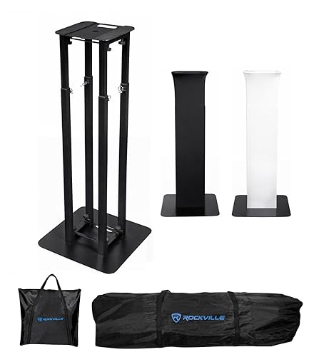 Rockville RTP32B Black Totem Moving Head Light Stand with Scrims and Bags - color: Black