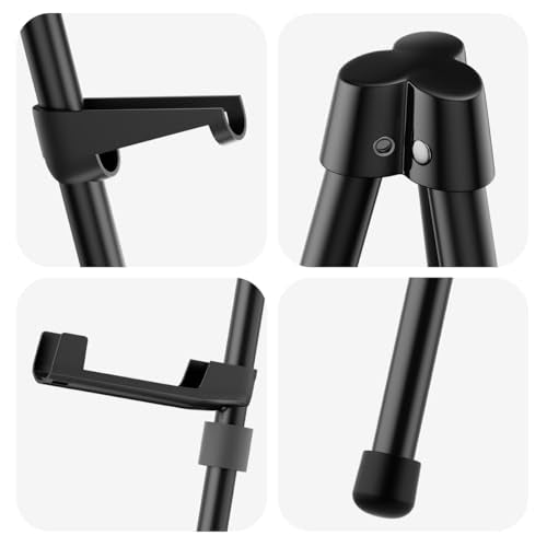 Easel Stand for Sign, 63" Portable Metal Floor Easel for Display with Carry Bag, Lightweight Foldable Tripod Easel Stand for Wedding Sign Poster Art Painting, Adjustable Height, Holds 5 lbs, Black (1)