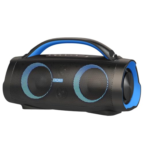 DOSS Extreme Boom Pro 100W Loud Outdoor Speaker, IPX6 Waterproof for Beach - color: Blue