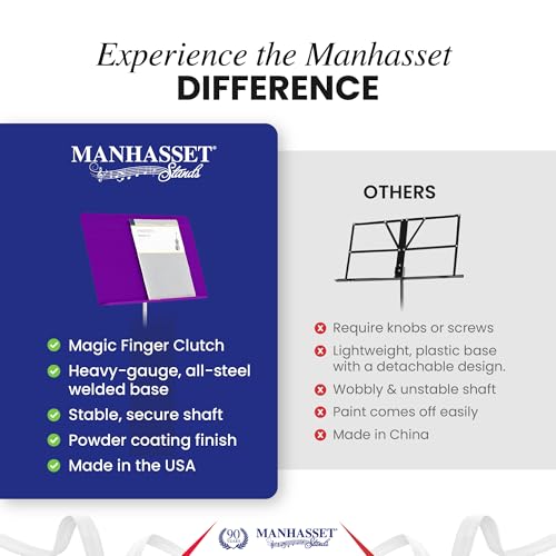 Manhasset 48 Symphony Music Stand for Sheet Music - Model 4801MPU - color: Purple, Matte, size: Pack of 1