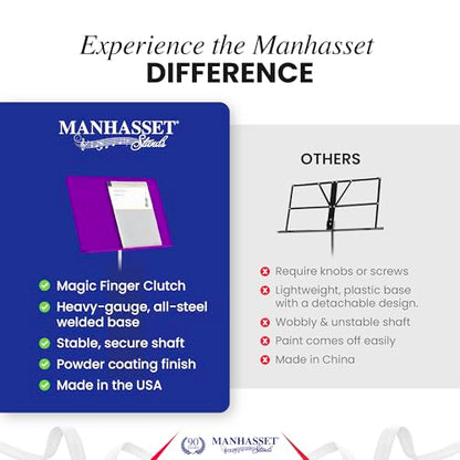 Manhasset 48 Symphony Music Stand for Sheet Music - Model 4801MPU - color: Purple, Matte, size: Pack of 1