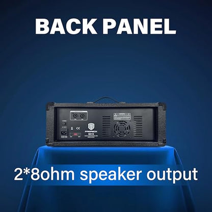PRORECK Delta 158 2400W Bluetooth PA Speaker System with 8-Channel Powered Mixer, 2 15-Inch Passive Speakers, Stands, Reverb Effects, 15V Phantom Power. Perfect for DJs, Bands, Karaoke, Live Events. - size: 15"+8 channel mixer