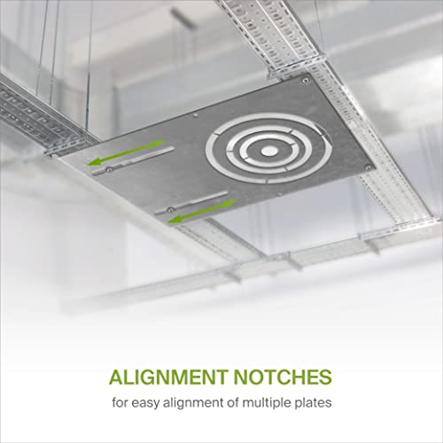 ASD 48 Pack New Construction Mounting Plate Round Hole - 3/4/6 Inch Flat Galvanized Steel Wafer Light Rough In Plate, Universal Light Fixture Mounting Bracket for LED Recessed Lighting - color: Asymmetric 3-4-6", size: 48 Pack