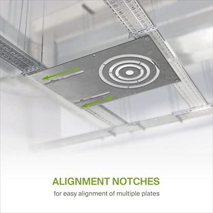 ASD 48 Pack New Construction Mounting Plate Round Hole - 3/4/6 Inch Flat Galvanized Steel Wafer Light Rough In Plate, Universal Light Fixture Mounting Bracket for LED Recessed Lighting - color: Asymmetric 3-4-6", size: 48 Pack