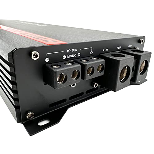 Warzone Series Car Amplifiers - True RMS Power Class D Amps, 1/2/4 Ohm Stable, Multi-Channel and Monoblock Options, Remote Sub Control (2200W / Monoblock) - size: 2200W / Monoblock