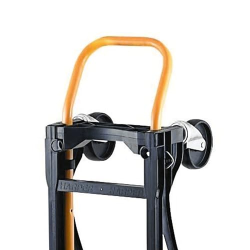 Harper Trucks 700 lb Capacity Glass Filled Nylon Convertible Hand Truck and Dolly with 10" Pneumatic Wheels , Black with yellow handle - PGDYK1635PKD - style: Style is 10" Pneumatic Wheels