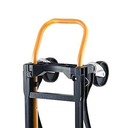 Harper Trucks 700 lb Capacity Glass Filled Nylon Convertible Hand Truck and Dolly with 10" Pneumatic Wheels , Black with yellow handle - PGDYK1635PKD - style: Style is 10" Pneumatic Wheels