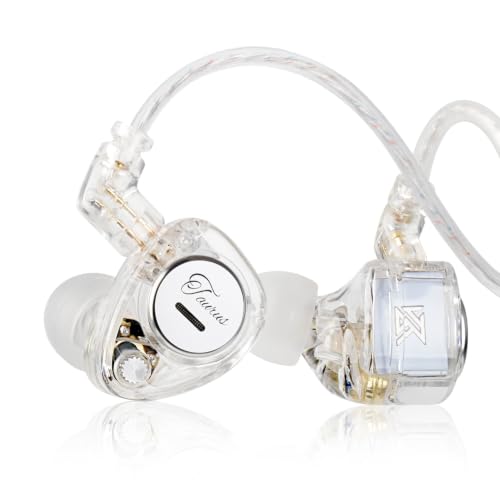 KZ Taurus in Ear Monitor Headphones, Horizontal 2DD in Ears, Gaming Earbuds, Noise Isolating Ear Buds Sound Localization in-Ears for Singers Musicians Audiophiles - color: Clear, style: no Mic