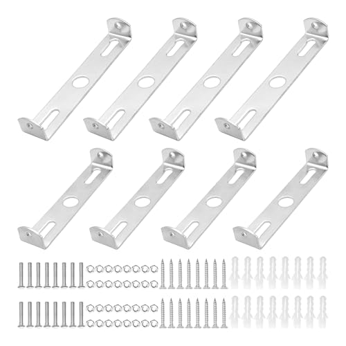 8PCS 3.5-3.9 Inch Light Fixture Mounting Bracket Square Kit, Universal Crossbar Kit with Hardware for Ceiling Pendant and Wall Sconce Installation