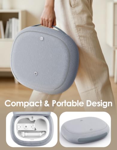 RIWUCT Tablet Pillow Stand for Bed, [Adjustable & Stable] Kindle Holder for 5-12.9" Phone/iPad/Tablet/E-Reader with 360° Rotating Clip & Snack Bowl, for iPad Stand Hands-Free Reading on Bed/Sofa, Gray - color: Gray